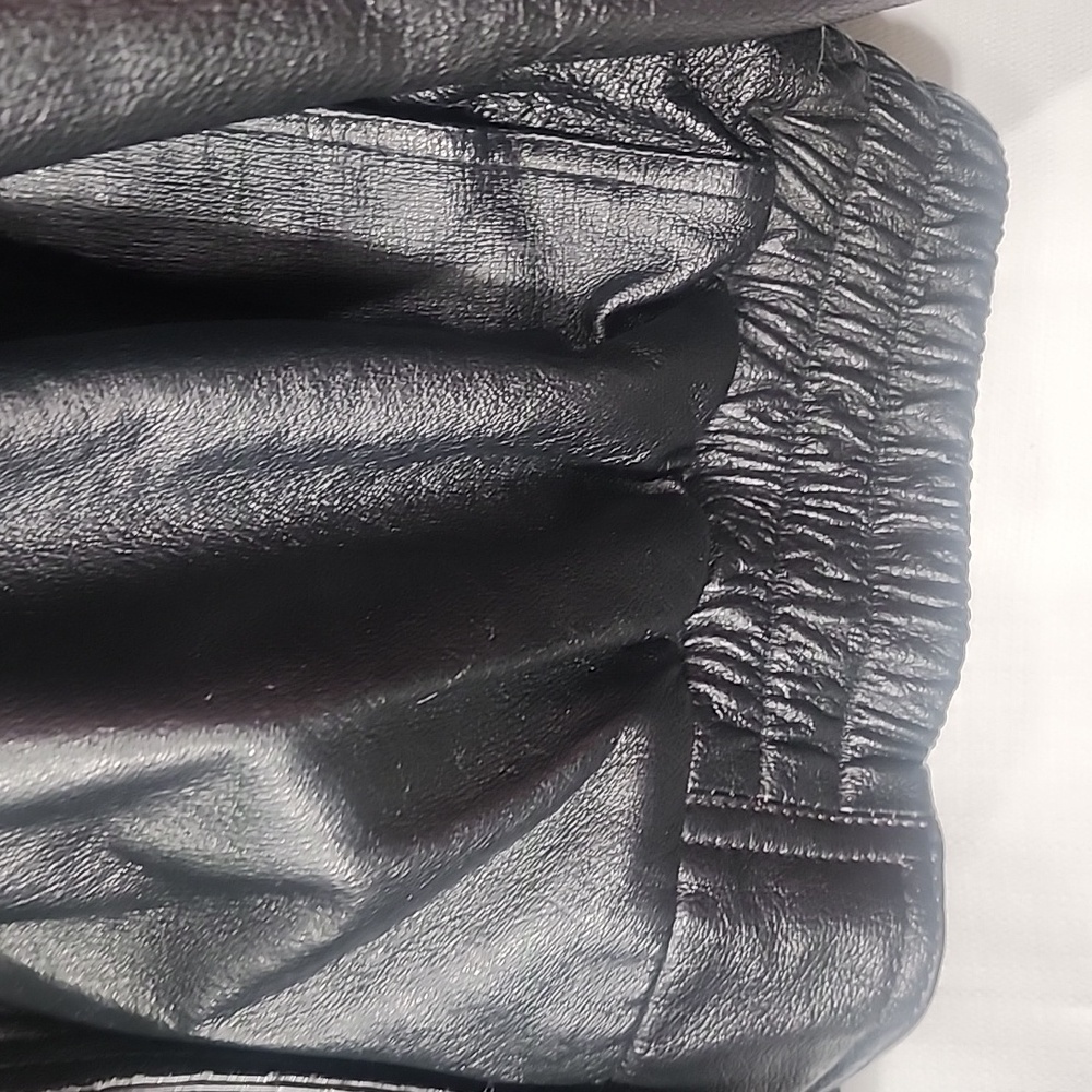 Burk's Bay Men's Black Leather Bomber Jacket. XL - Picture 6 of 13